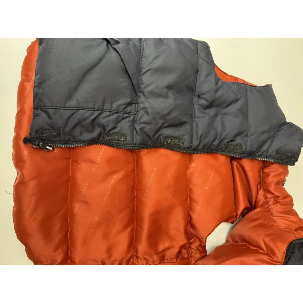Vintage 2004 Old Navy Boys Down Filled Reversible Puffer Vest Navy Blue Youth S